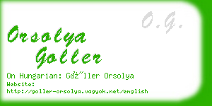 orsolya goller business card